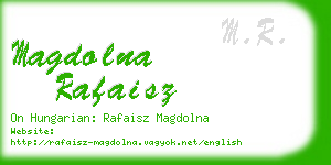 magdolna rafaisz business card